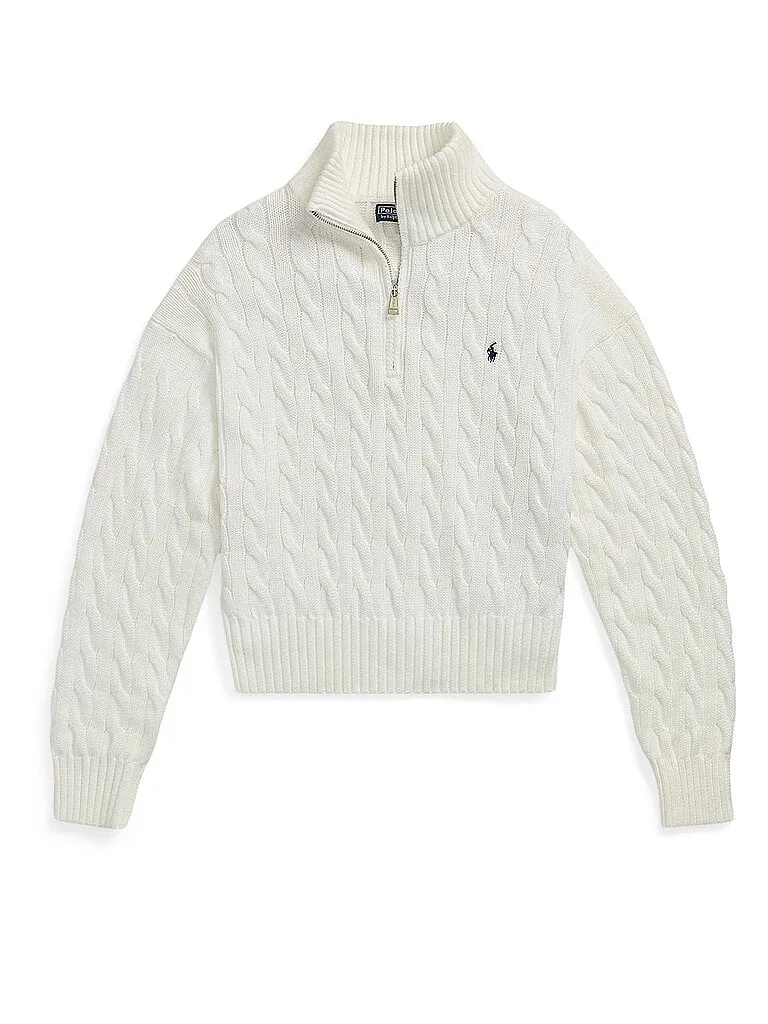 POLO Troyer Pullover weiss XL damen - Ralph Lauren - FashionsVida