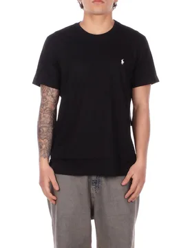 Uomo t-shirt 714844756 006 s\s crew sleep top black white - Ralph Lauren - FashionsVida