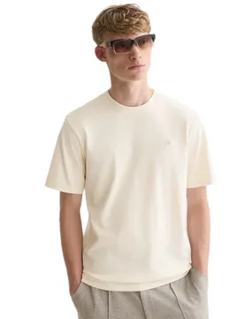 Maglietta A Maniche Corte 1809 Eggnog S - Scotch & Soda - FashionsVida