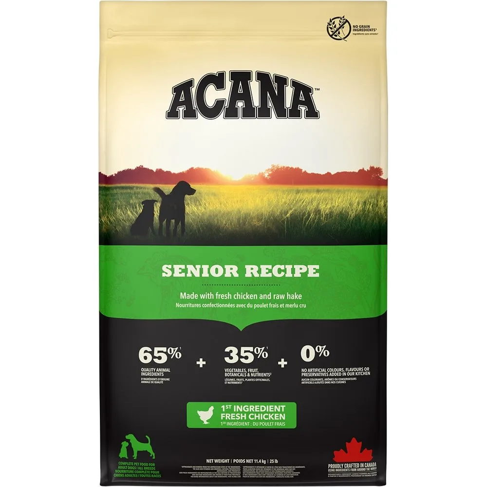 Pienso para perros Sénior sabor pollo 11,4 kg - Acana - FashionsVida