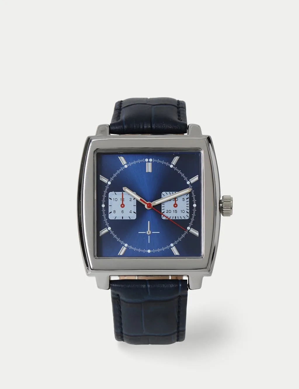 Navy And Red Square Watch Navy male - M&S - FashionsVida