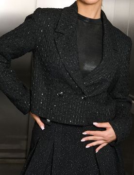 Sinsay - Blazer doppiopetto - nero
