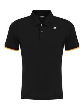 Polo Vincent Pique Slim In Cotone Black Pure