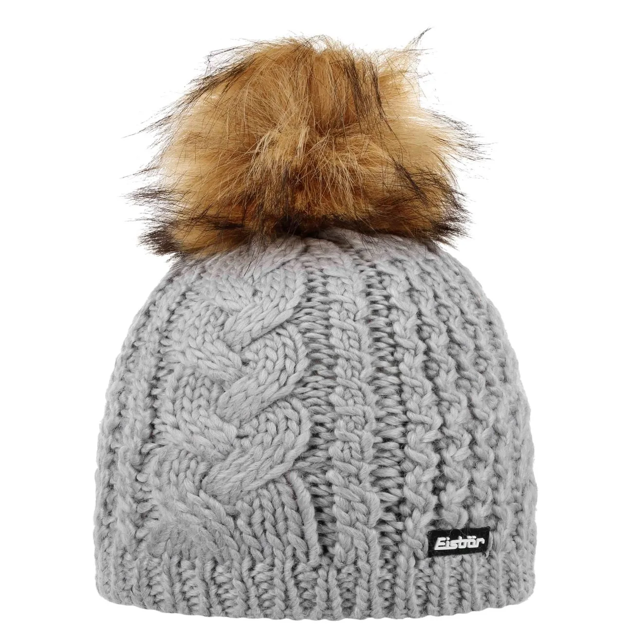 Afra Lux Knit Beanie Hat by - grey - Damen - Size: One Size - Eisbär - FashionsVida