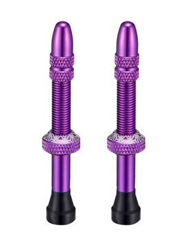 Coppia valvole tubeless strada e MTB Star Valvez 50 mm viola