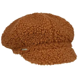 Teddy Fur Newsboy Cap by - brown - Damen - Size: One Size