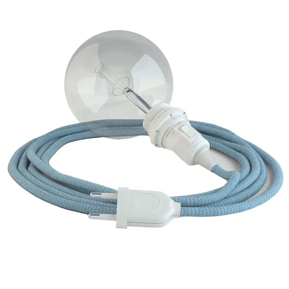 Cables Lampe Suspendue Pour Abat-jour Rd75 Zigzag 5 M Steward Blue / White One Size - Creative - FashionsVida