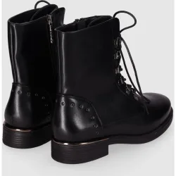 Botines básicos de mujer con cierre de cremallera y ajuste de cordones estilo preppy