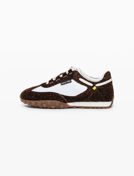 Basket en cuir combiné, , Blanc, 36