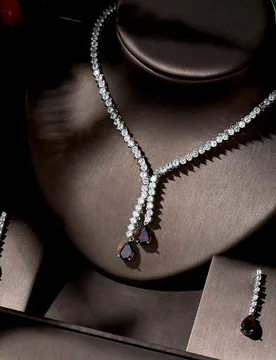 HIBRIDE Hotsale Nigeria 2 pcs Bridal Jewelry Sets New Fashion Dubai Full Jewelry Set For Women Wedding Party Accessories N-1355 - Aliexpress - FashionsVida