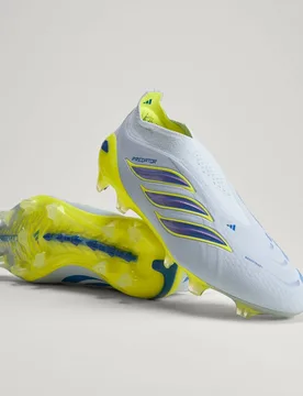 Scarpe da calcio PREDATOR ELITE senza lacci per terreni naturali compatti 38 2/3 Crystal Sky / Ray Blue / Team Solar Yellow 2 - Adidas - FashionsVida
