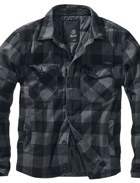 Übergangsjacke - Lumberjacket - M bis 3XL - für Männer - Größe M - schwarz/anthrazit - Männer - male - Brandit - FashionsVida