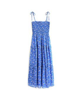 Maxikleid blau S damen
