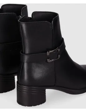 Botines básicos de mujer en piel con diseño elegante y tacón ancho - Chika10 - FashionsVida