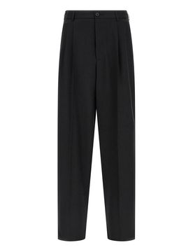 Pantaloni classici con doppia pince con zip