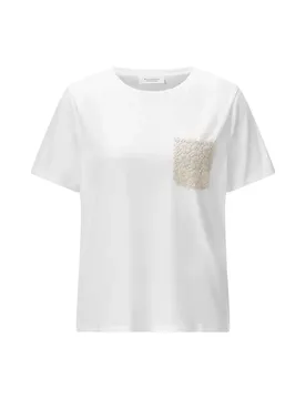 T-Shirt with Crochet Pocket female