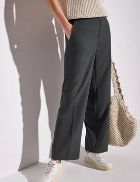 Straight Leg Twill Hose female Grau