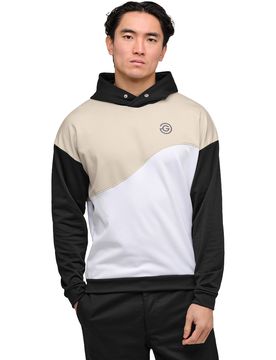 Hoodie Dunn, weiß/beige/schwarz s