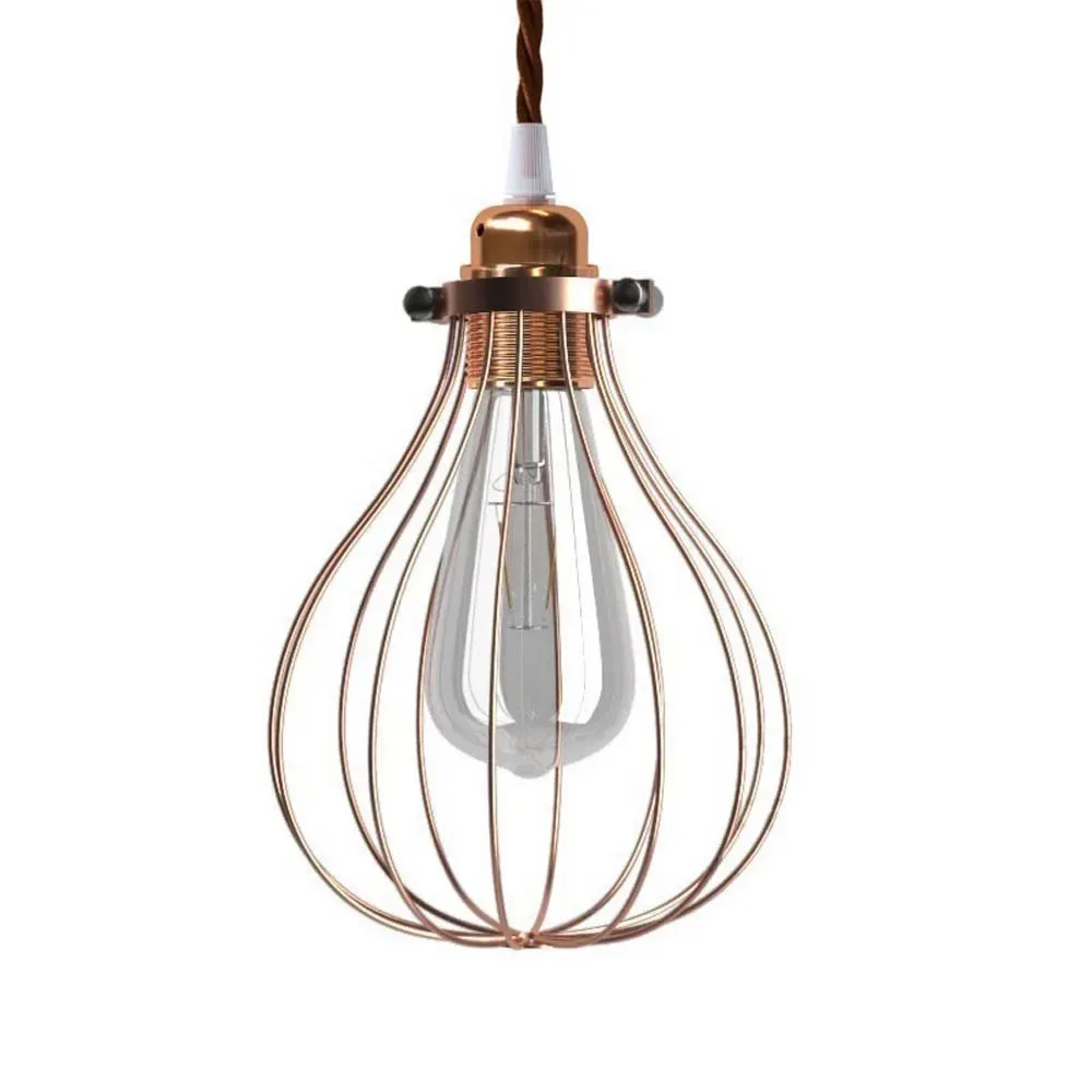 Cables Suspension Luminaire Textile Drop 1.2 M Copper One Size - Creative - FashionsVida