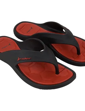 Cape Xviii Flip Flops Black / Red UK 7.5 Men - Rider - FashionsVida