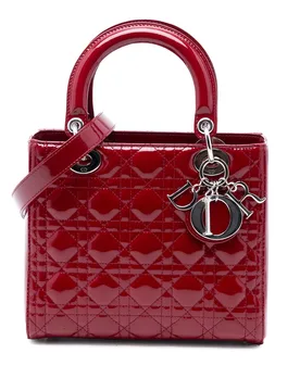 Medium Patent Cannage Lady Dior - Dior - FashionsVida