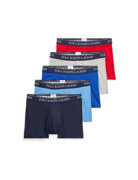 Lot de 5 boxers rouge/gris/royal/bleu/marine bleu S - Ralph Lauren - FashionsVida