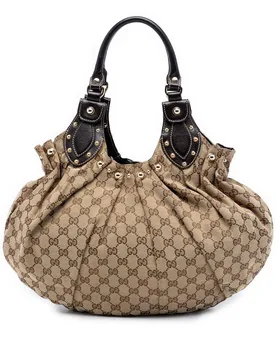 GG Canvas Studded Pelham Hobo Bag - Gucci - FashionsVida