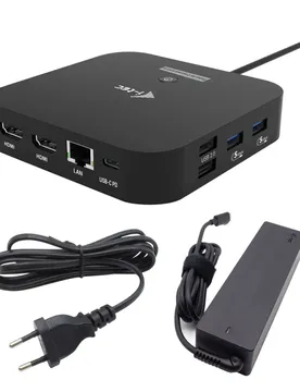 Station D´accueil Usb-c Dual Hdmi Pd 100w & Universal Charger 100w Black One Size unisex