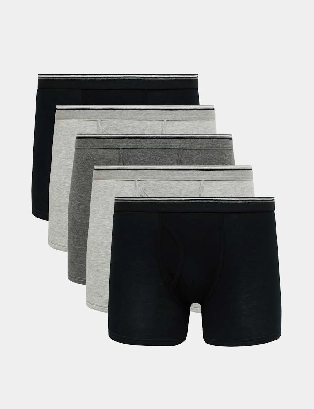 Pack Cotton Stretch Cool & Fresh™ Marl Trunks Grey Mix male - M&S - FashionsVida