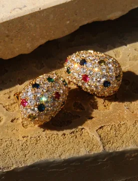Vintage court classic sparkling zircon ball stud earrings for women - Aliexpress - FashionsVida