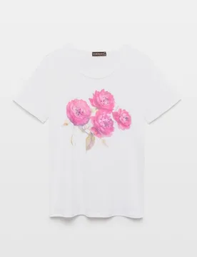 Camiseta de mujer estampada, manga corta - Zermatt - FashionsVida