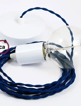 Cables Suspension Luminaire Tm12 1 M Blue / White One Size - Creative - FashionsVida