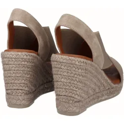 Sandalias de cuña tintada de mujer con elásticos