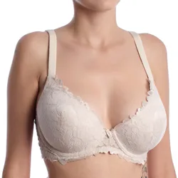 Womens Underwired Bra With Comfy-Balconette Cups - Beige - Size 38b