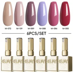 Set de 6 Colores de Esmalte de Uñas en Gel 2025 Nuevo Multicolor Iluminador para Salón de Uñas