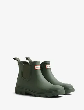 Unisex Downpour Chelsea Boots Dark Green female - Hunter - FashionsVida