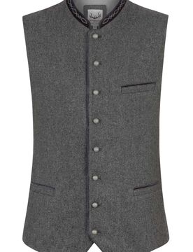 Trachtenweste Fabricio (graphit, Gr. 60) von Classics für Herren, Oberteile, 55% Wolle, 25% Polyester, 20% Viskose