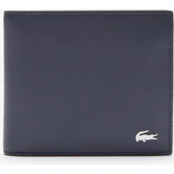 Cartera de piel en negro con monedero