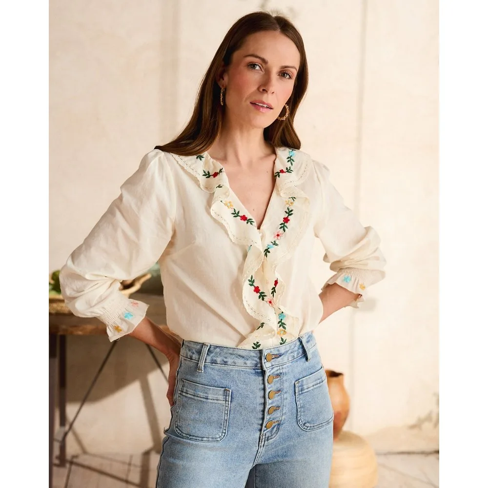 Camisa volantes de mujer - Polin et Moi - FashionsVida