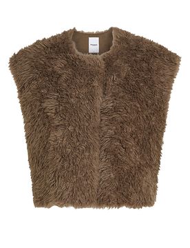 INK Gilet in Felloptik braun L damen