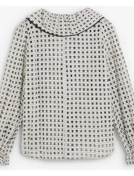 Blusa de mujer de cuadros con volante - Scalpers - FashionsVida