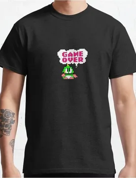Bob GAME OVER Cute Dinosaurs Video game Bubble Bobble Gift t shirt Short Sleeve Cartoon Graphic Clothes All size Tops S-6XL - Aliexpress - FashionsVida