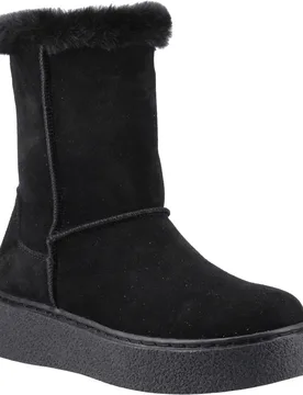Becca Mid Suede Womens Black Boots - Size Uk 8 - Hush puppies - FashionsVida