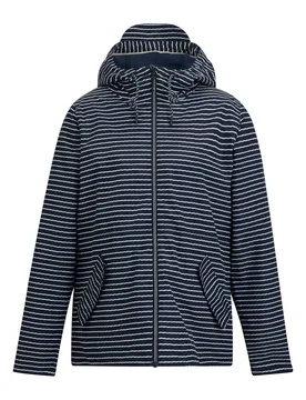 Womens/ladies Bayletta Contrast Striped Waterproof Jacket (Navy/white) - Size 12 Uk - Regatta - FashionsVida