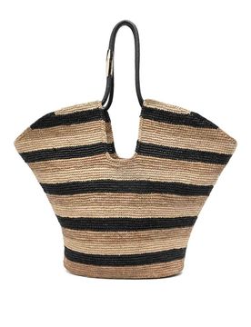 Borsa tote grande in rafia Golden Time