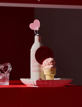 Bottiglia per olio con scritta Home Sweet Home - bianco