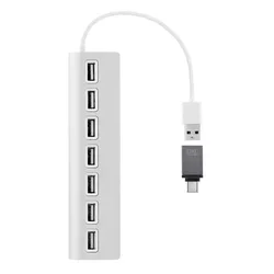 Tnb Hub Hubusb7alu Silver One Size unisex
