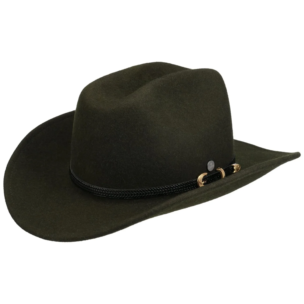 Jornick Wool Western Hat by - olive - Size: S (55-56 cm) - Lierys - FashionsVida