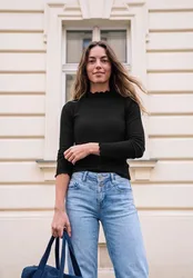 Street One Langarm Shirt mit Turtle Neck female Schwarz