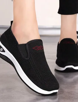 Zapatos de running con cojín transpirable para mujeres, zapatillas deportivas informales y ligeras para exteriores - Shein - FashionsVida